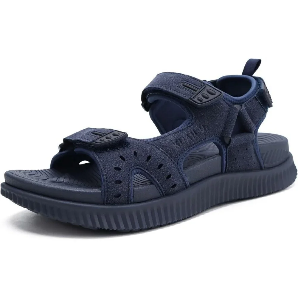 Casual Hiking Sandals Men's Dark Blue Athletic Sports Walking Fisherman Shoes